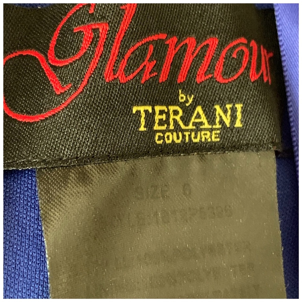 Terani Couture glamour blue high low formal prom dress (see description) - Picture 15 of 15
